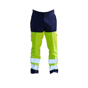 PANTALON HV EN20471 MARINE/JAUNE