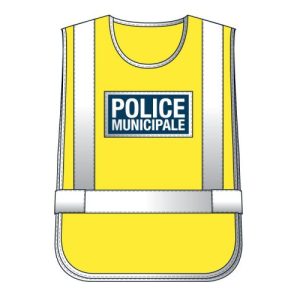 CHASUBLE JAUNE HAUTE VISIBILITÉ POLICE MUNICIPALE