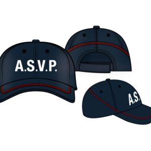 CASQUETTE SOUPLE BASEBALL LISERÉ BORDEAUX ASVP