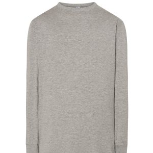 Tee-Shirt Homme Manches Longues Gris Mélangé