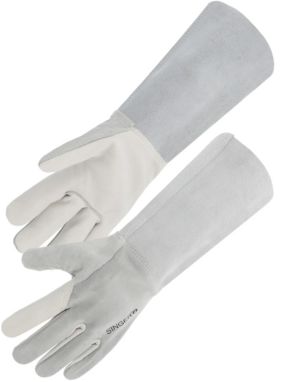 GANT PAUME FLEUR BOVIN. DOS CROÛTE. MANCHETTE CROÛTE 20 CM